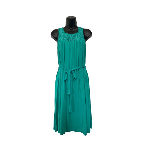 Avon Dresses & Skirts - Avon Signature Collection Ruched Crochet Green Dress Size Small